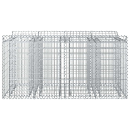Gabionen-Hochbeet 2 stk. 200 x 100 x 100 cm Verzinkter Stahl