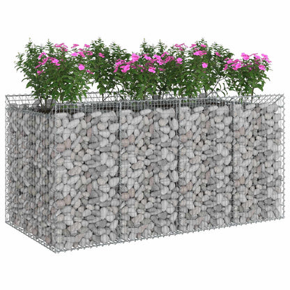 Gabionen-Hochbeet 2 stk. 200 x 100 x 100 cm Verzinkter Stahl