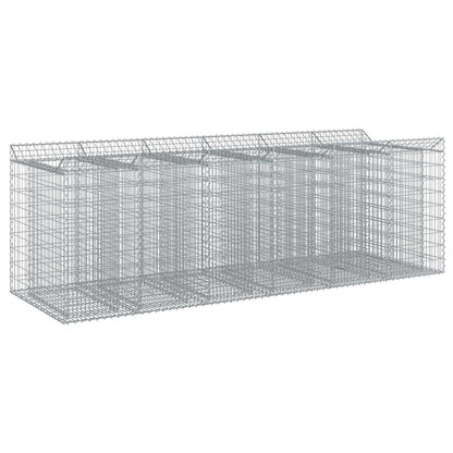 Gabionen-Hochbeet 3 stk. 300 x 100 x 100 cm Verzinkter Stahl