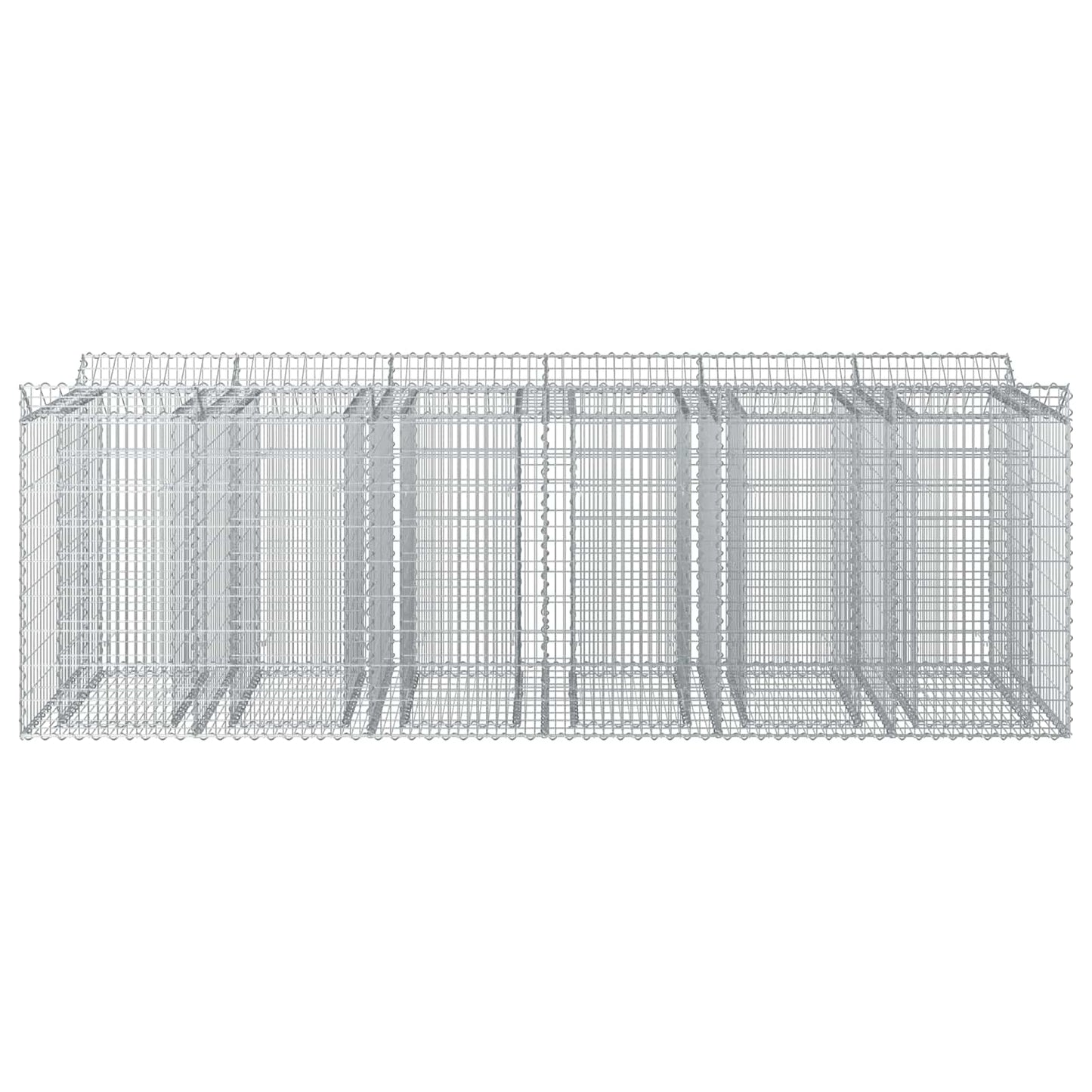 Gabionen-Hochbeet 3 pcs Silber