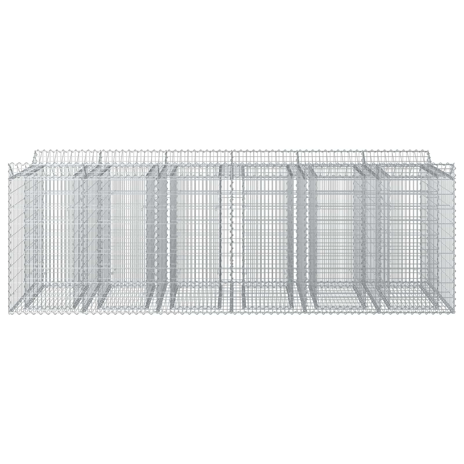 Gabionen-Hochbeet 3 pcs Silber