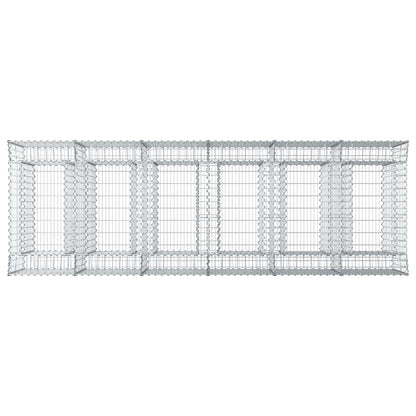 Gabionen-Hochbeet 3 stk. 300 x 100 x 100 cm Verzinkter Stahl