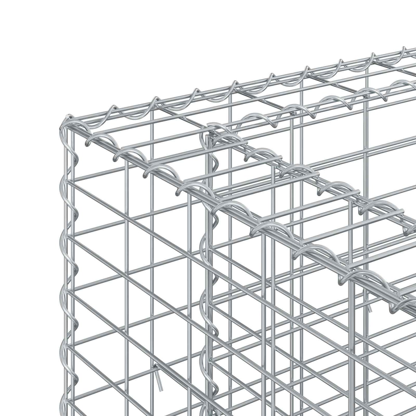 Gabionen-Hochbeet 2 stk. 250 x 50 x 80 cm Verzinkter Stahl