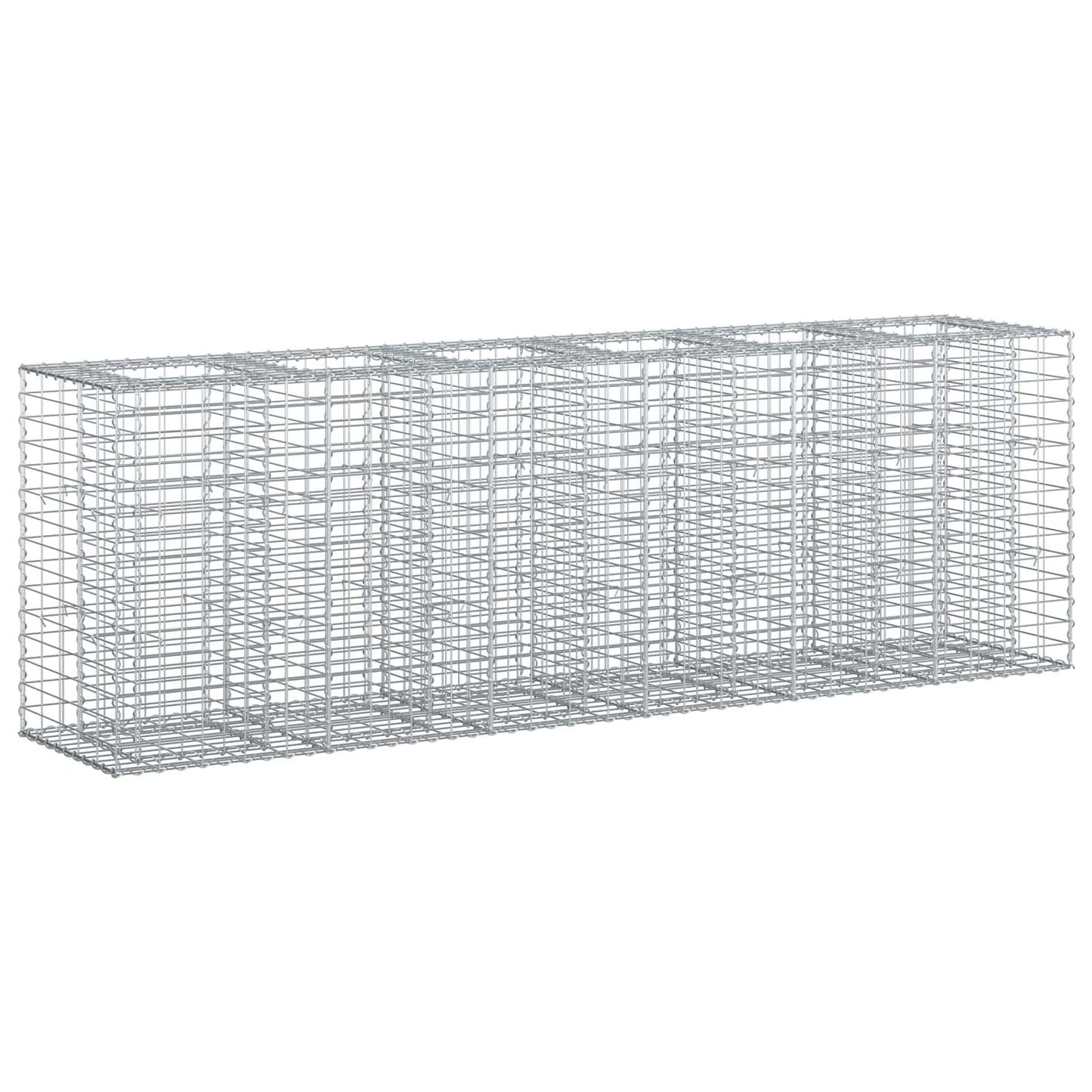 Gabionen-Hochbeet 2 stk. 250 x 50 x 80 cm Verzinkter Stahl