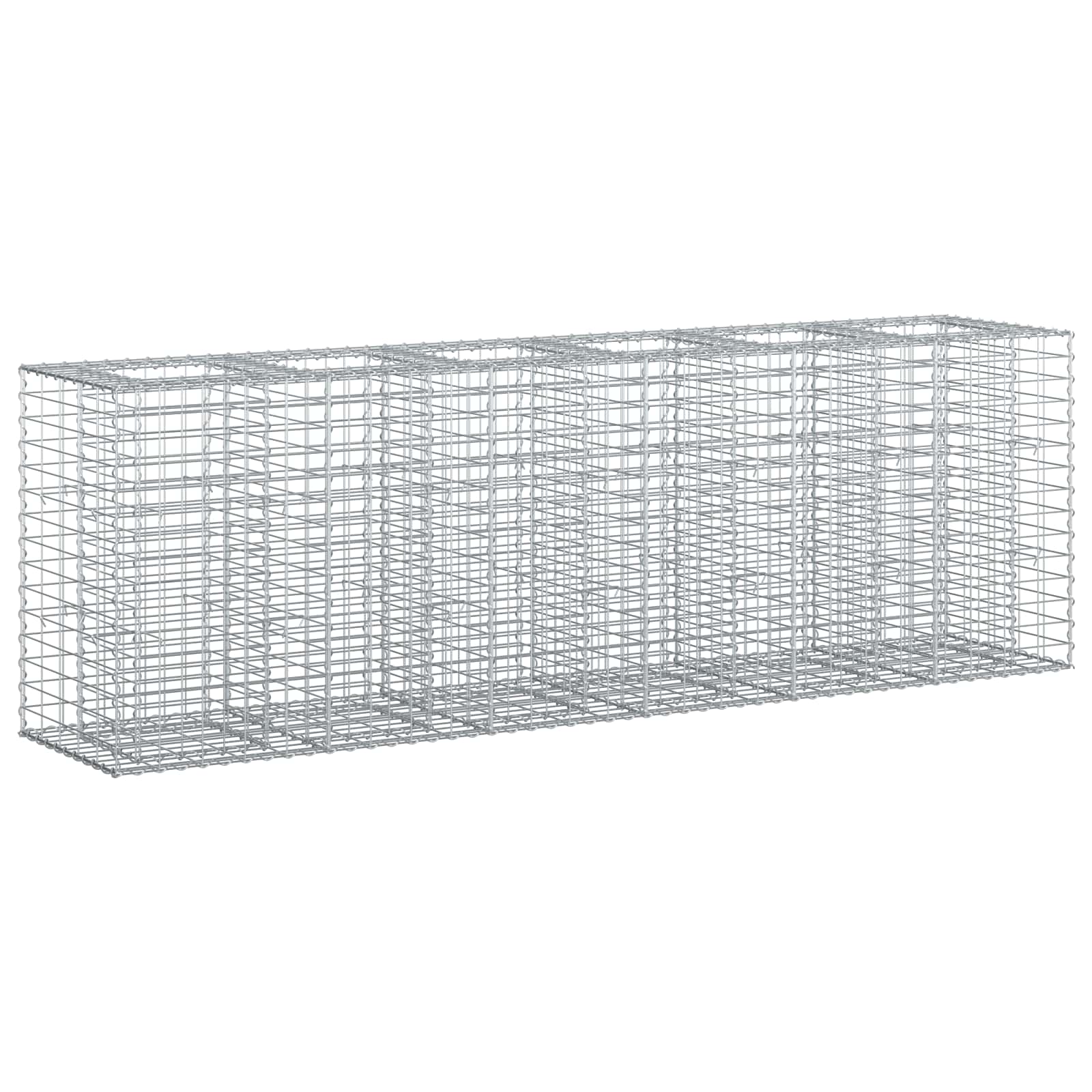Gabionen-Hochbeet 2 stk. 250 x 50 x 80 cm Verzinkter Stahl