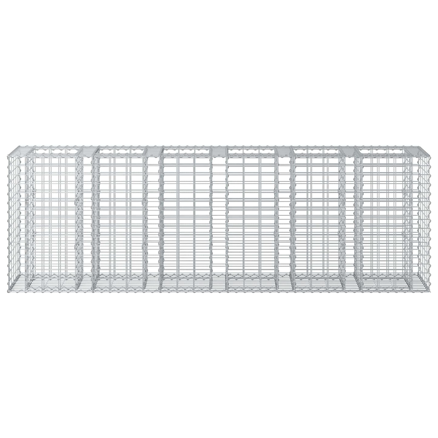 Gabionen-Hochbeet 2 stk. 250 x 50 x 80 cm Verzinkter Stahl