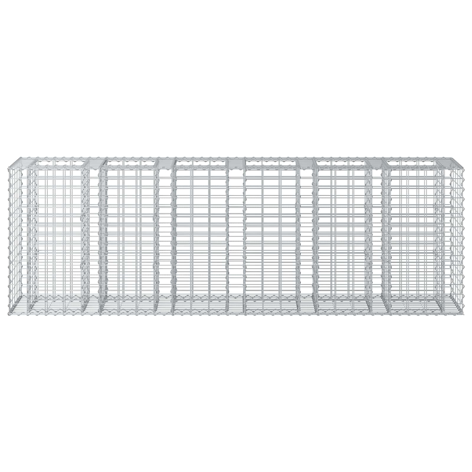 Gabionen-Hochbeet 2 stk. 250 x 50 x 80 cm Verzinkter Stahl