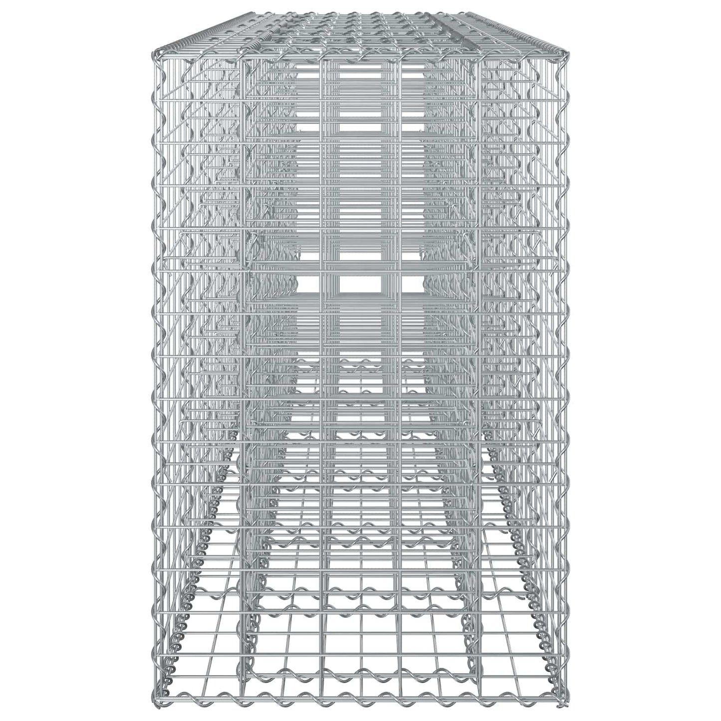 Gabionen-Hochbeet 2 stk. 250 x 50 x 80 cm Verzinkter Stahl