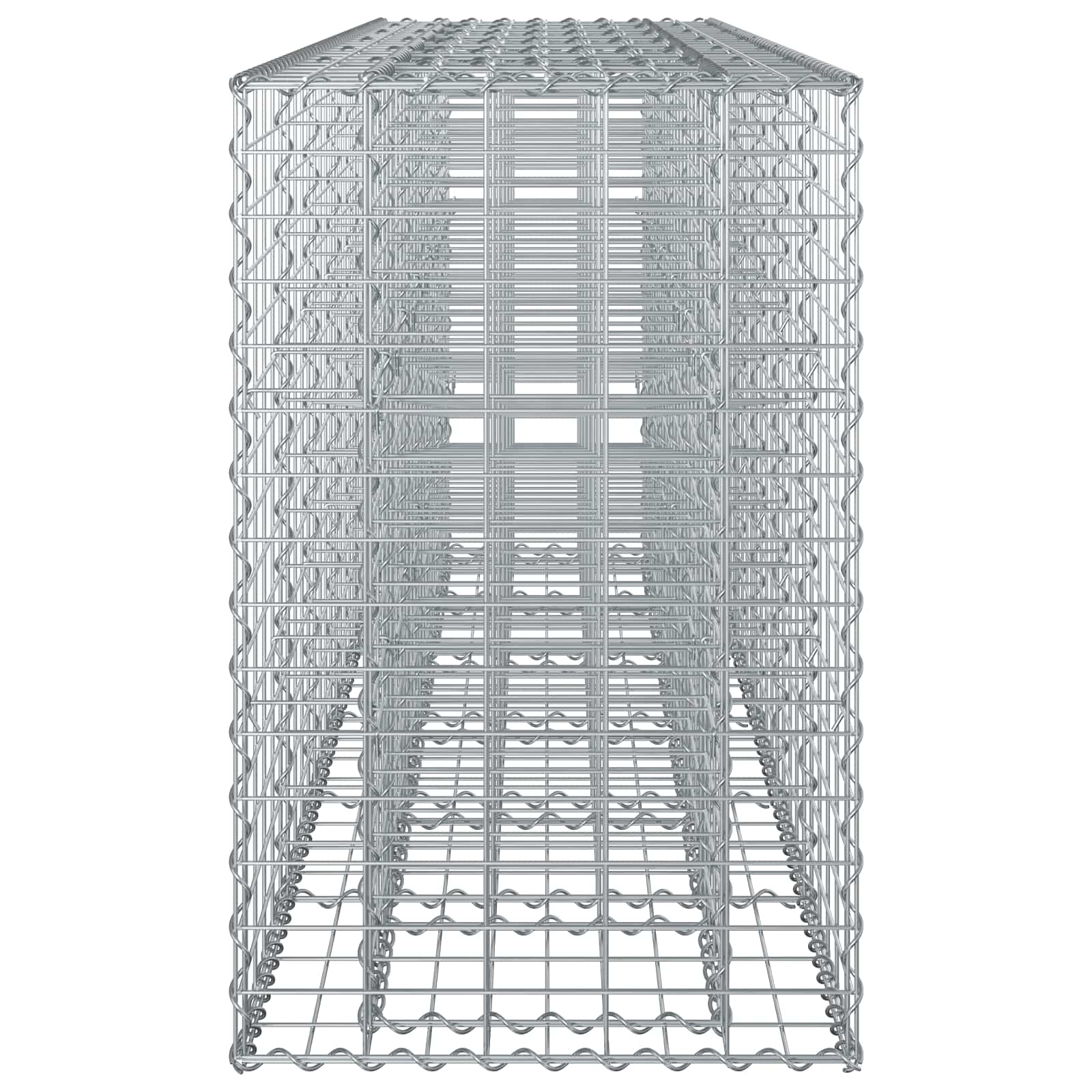 Gabionen-Hochbeet 2 stk. 250 x 50 x 80 cm Verzinkter Stahl