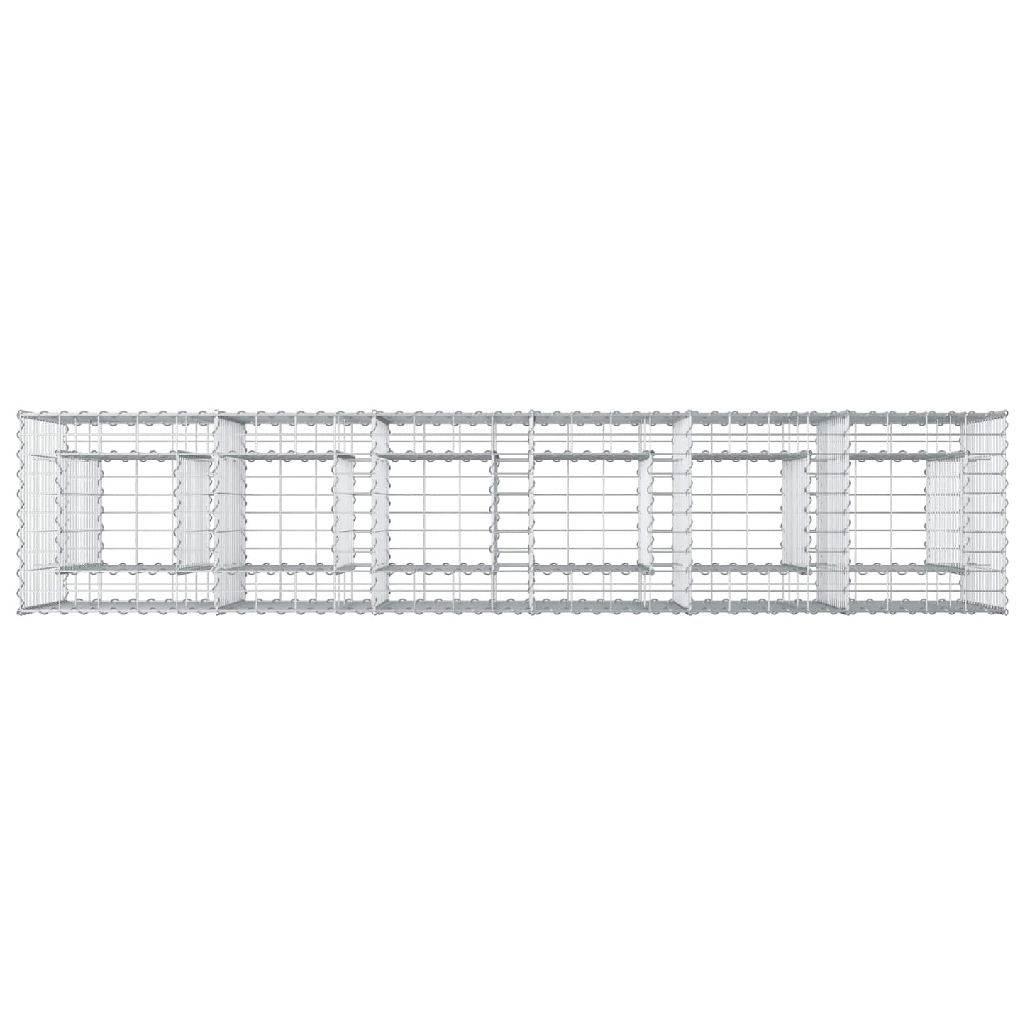 Gabionen-Hochbeet 2 stk. 250 x 50 x 80 cm Verzinkter Stahl