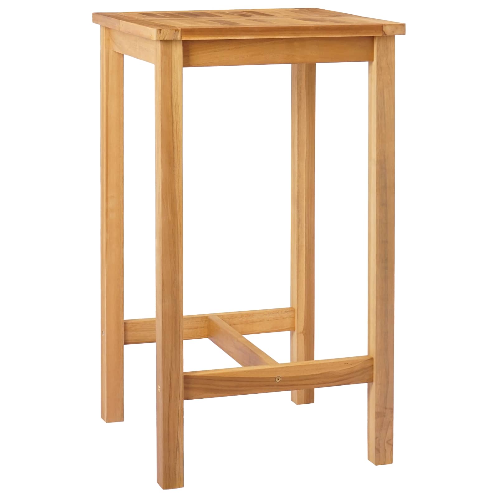 Bartisch Natur 60 x 60 x 105 cm Massiv-Teak