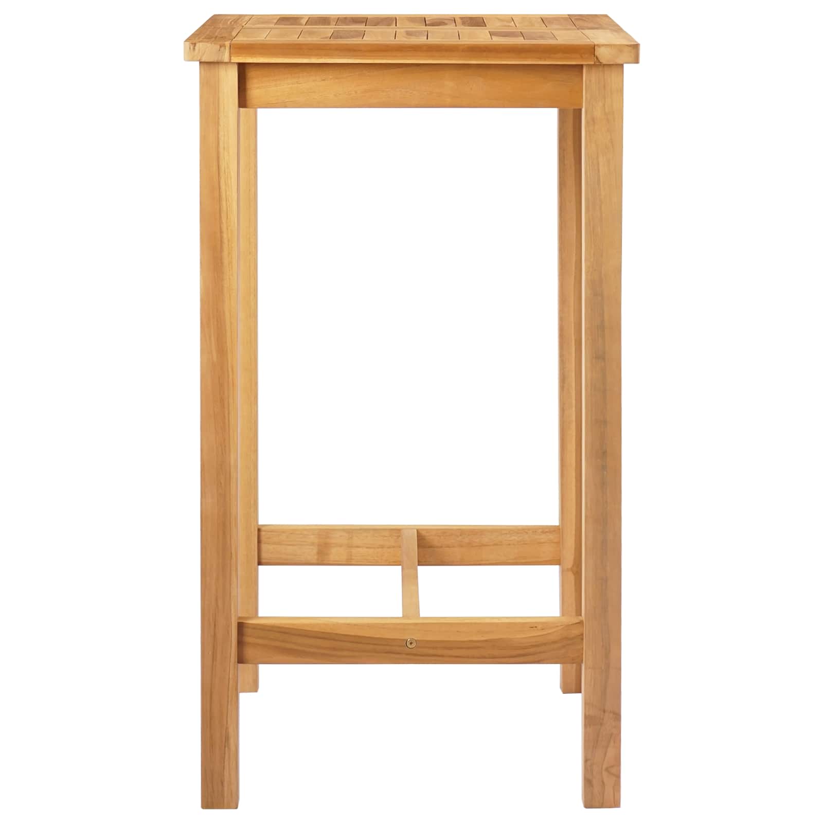 Bartisch Natur 60 x 60 x 105 cm Massiv-Teak