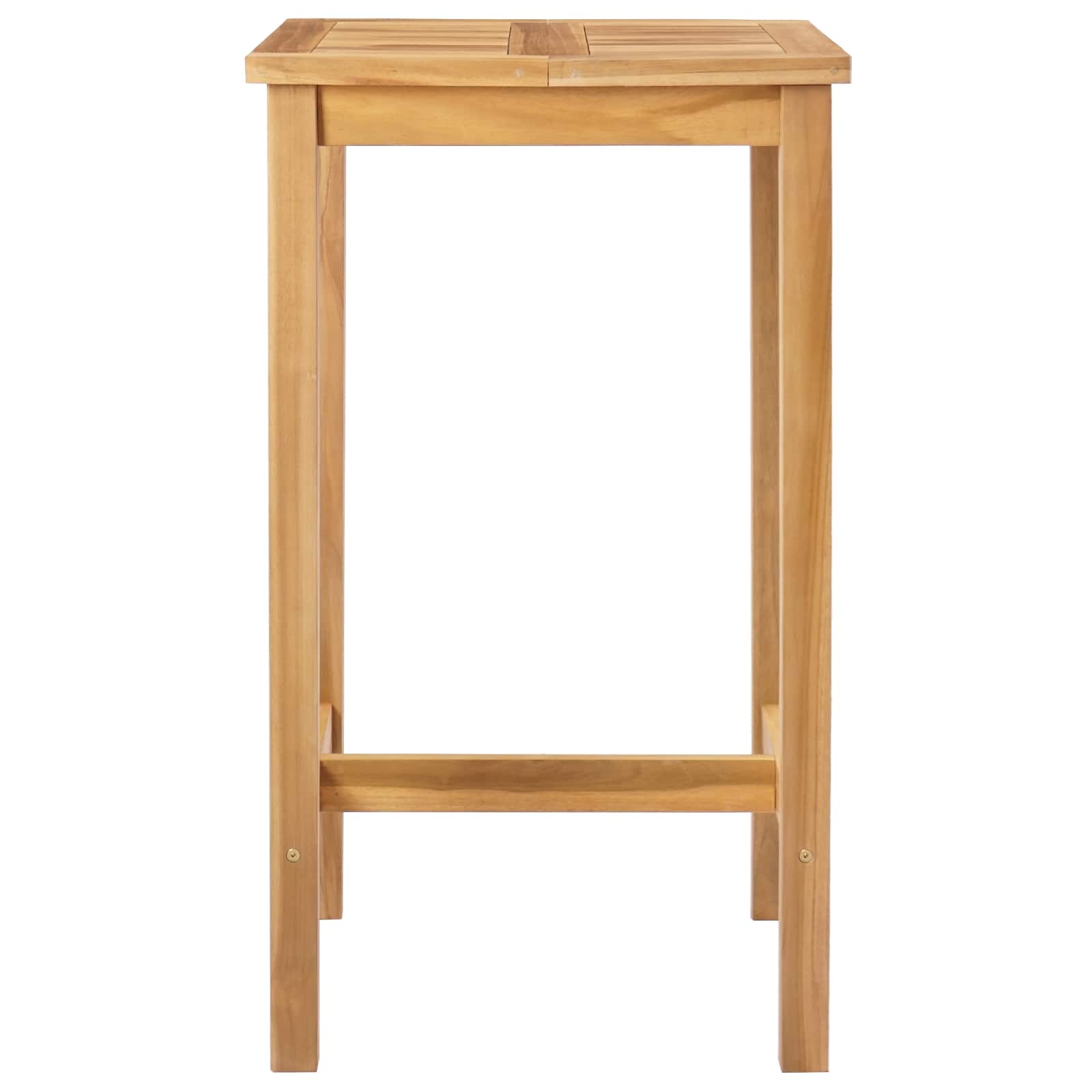Bartisch Natur 60 x 60 x 105 cm Massiv-Teak