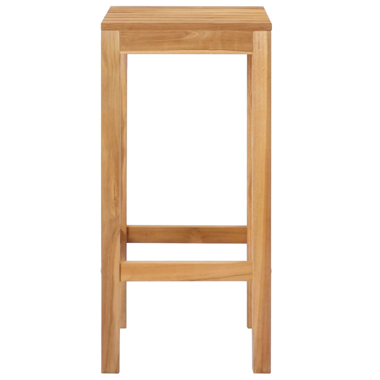 Barhocker 2 stk. Natur Massivholz Teak