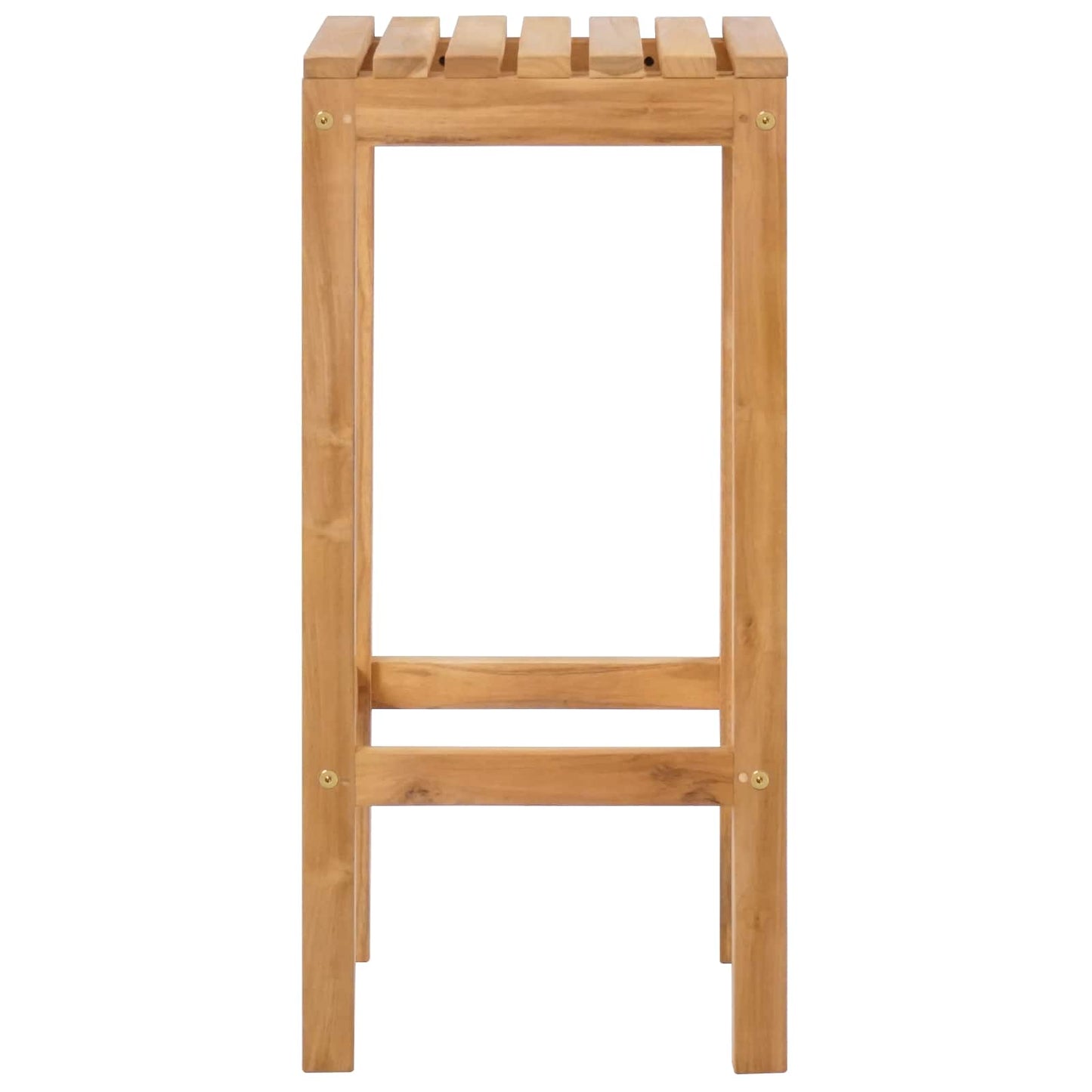 Barhocker 2 stk. Natur Massivholz Teak
