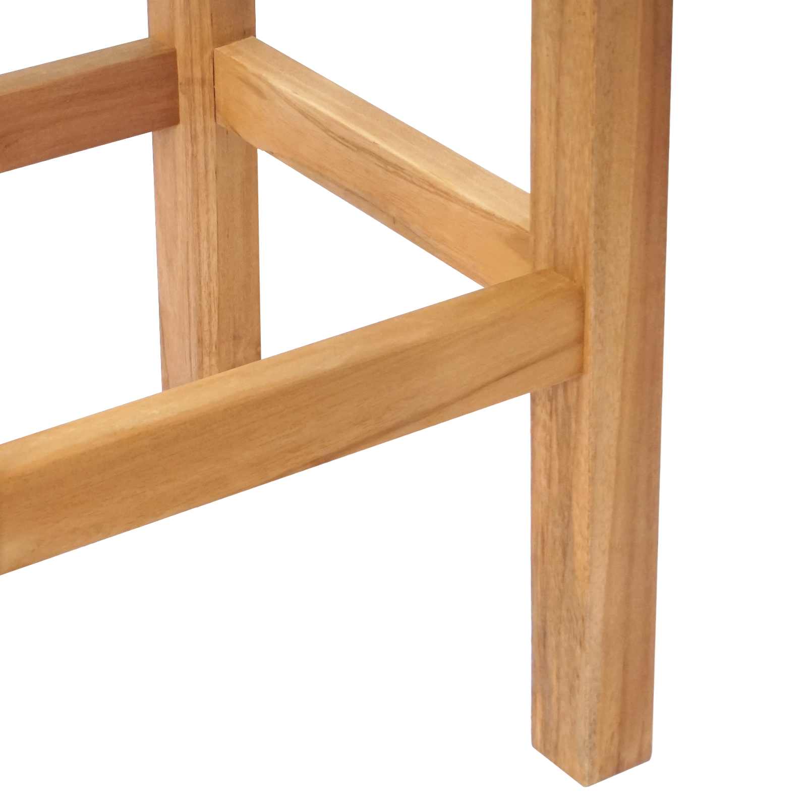 Barhocker 4 stk. Natur Massivholz Teak