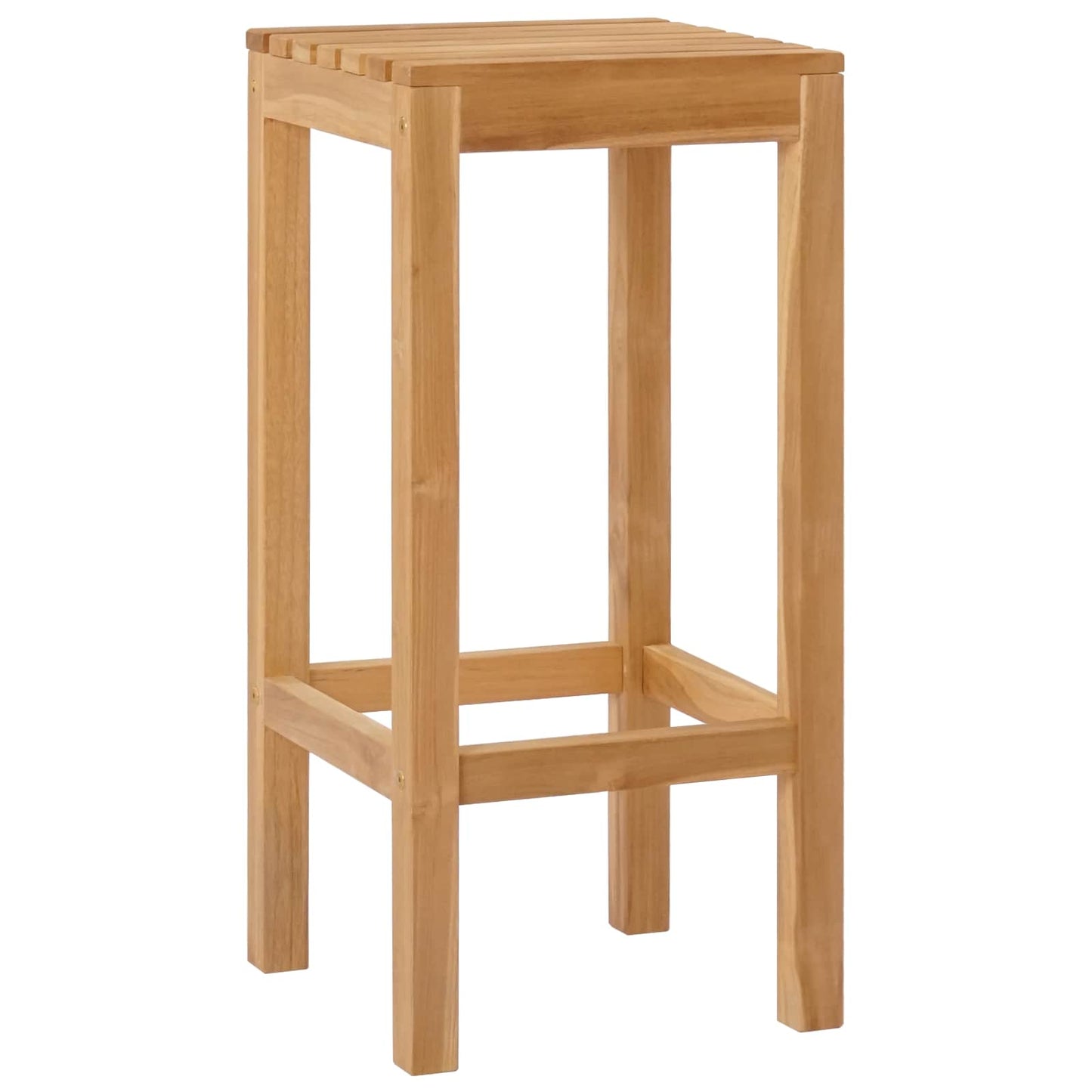 Barhocker 4 stk. Natur Massivholz Teak
