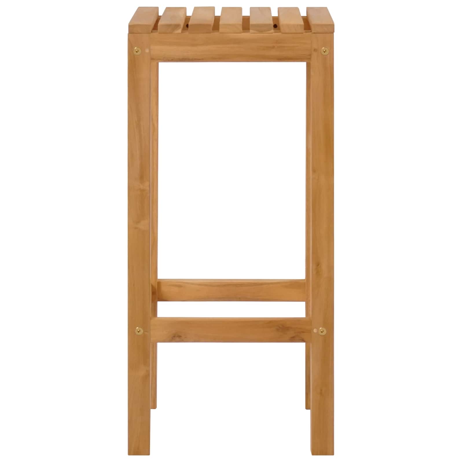 Barhocker 4 stk. Natur Massivholz Teak