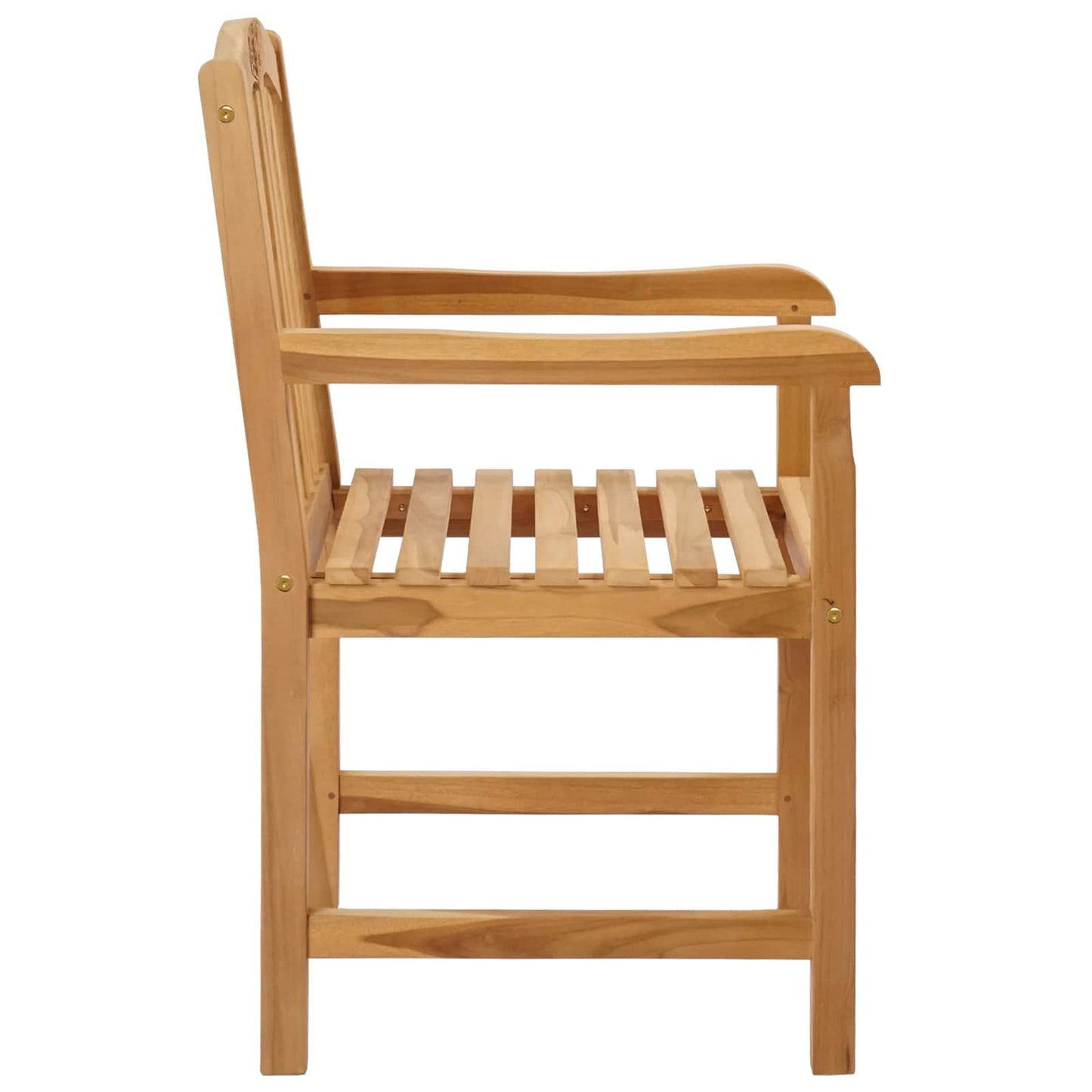 Handgeschnitzter Rosenstuhl 2 stk. Natur Massivholz Teak