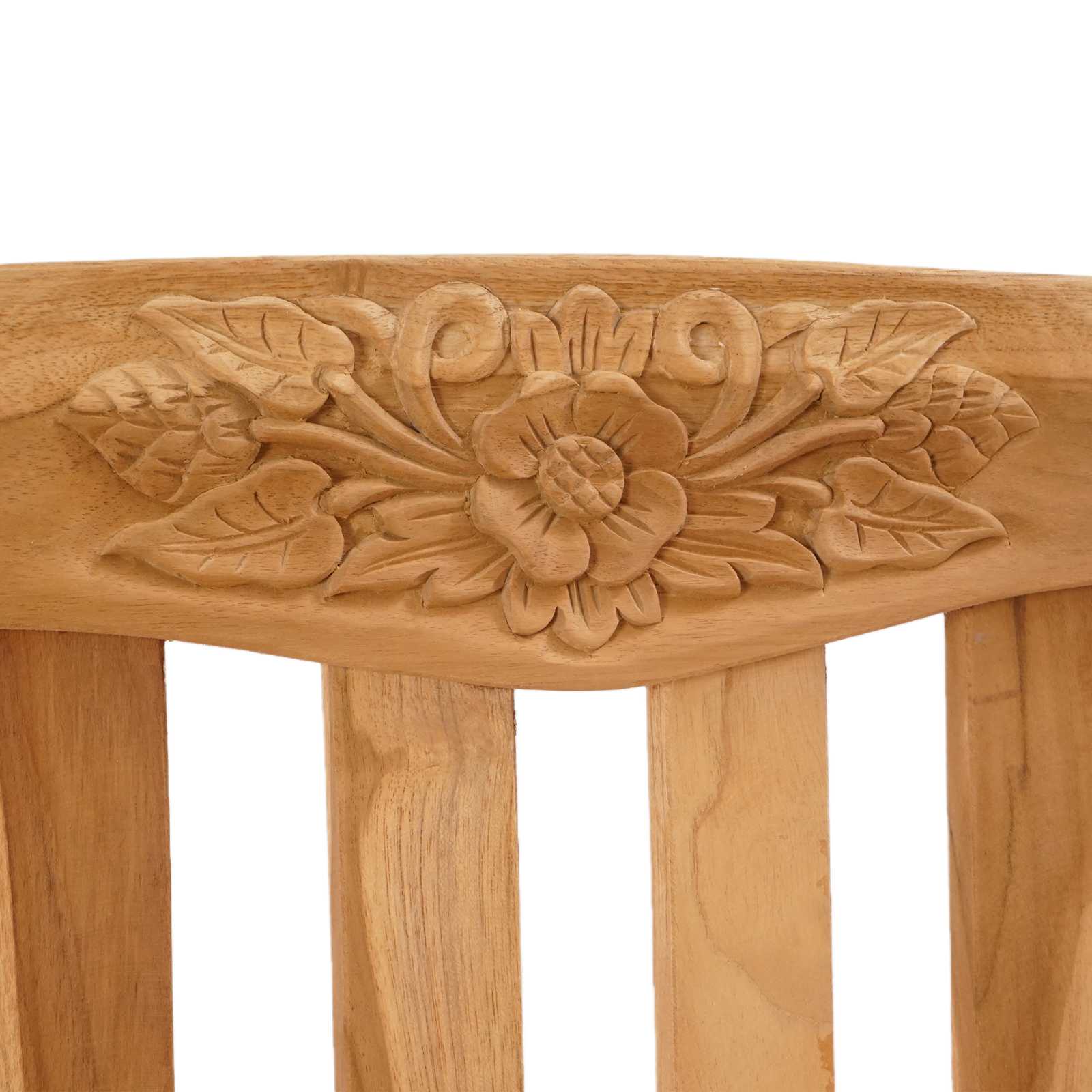Handgefertigte Rosenbank 114 x 60,5 x 95 cm Massivholz Teak