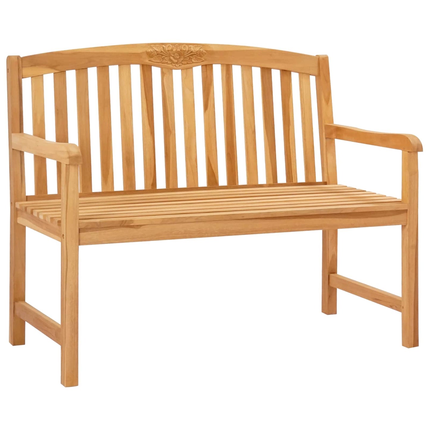 Handgefertigte Rosenbank 114 x 60,5 x 95 cm Massivholz Teak