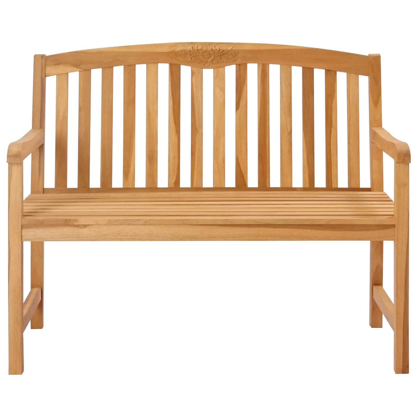 Handgefertigte Rosenbank 114 x 60,5 x 95 cm Massivholz Teak