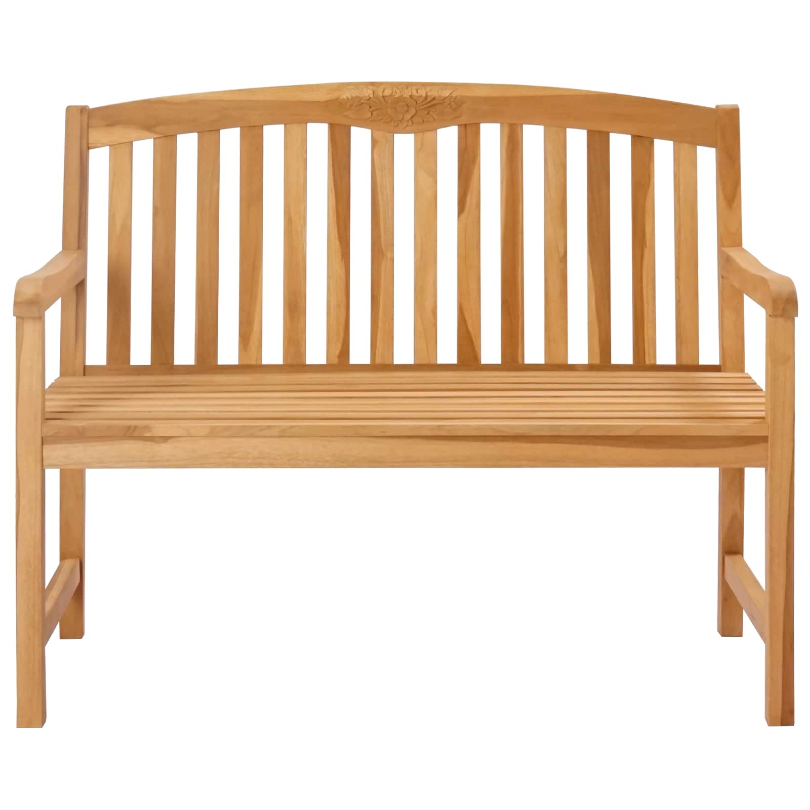 Handgefertigte Rosenbank 114 x 60,5 x 95 cm Massivholz Teak