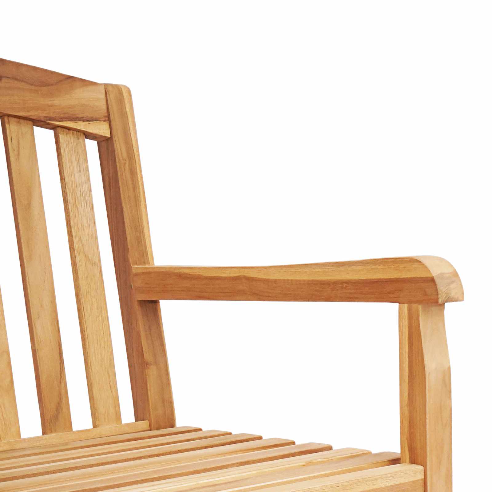 Handgefertigte Rosenbank 150 x 60 x 90 cm Massivholz Teak Natur