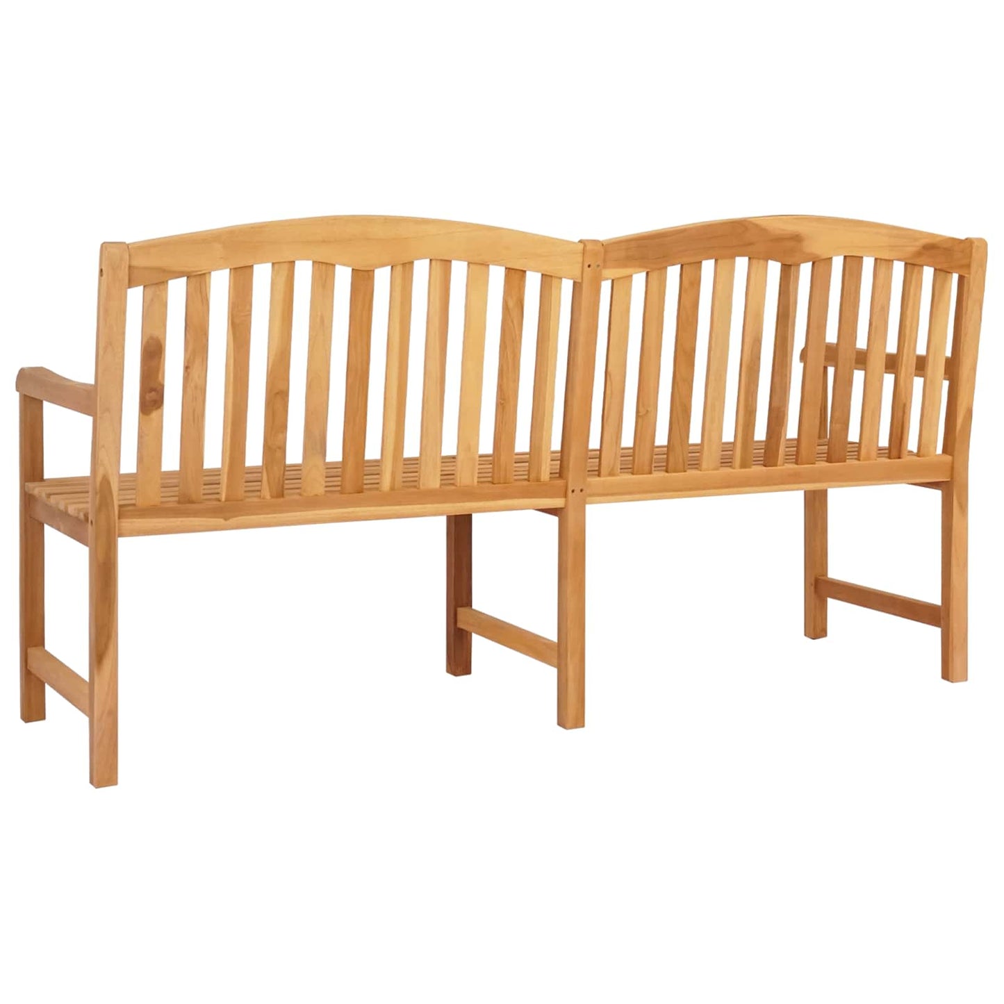 Handgefertigte Rosenbank 150 x 60 x 90 cm Massivholz Teak Natur