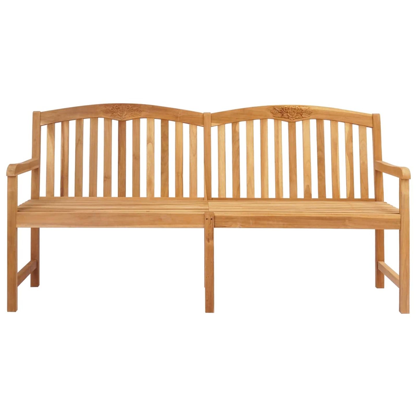 Handgefertigte Rosenbank 150 x 60 x 90 cm Massivholz Teak Natur