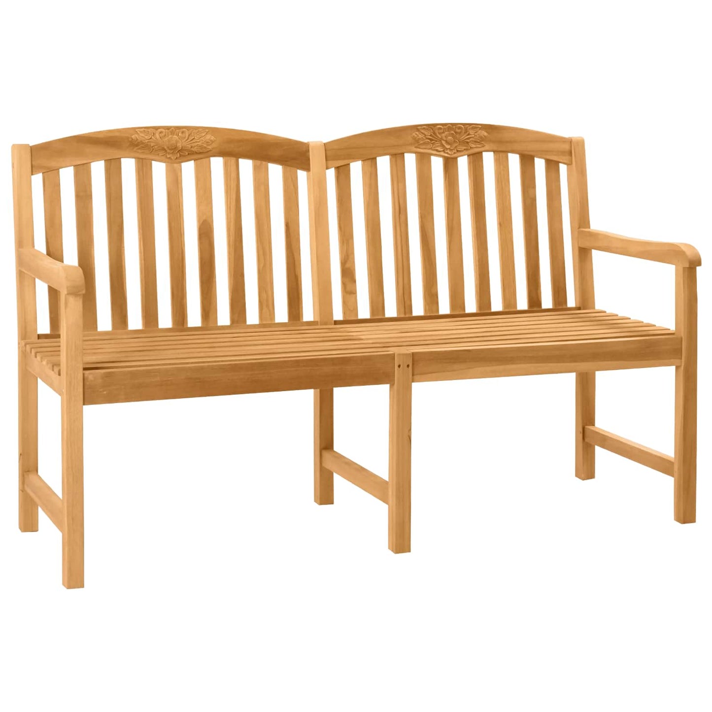 Handgefertigte Rosenbank 179,5 x 61 x 90 cm Massivholz Teak