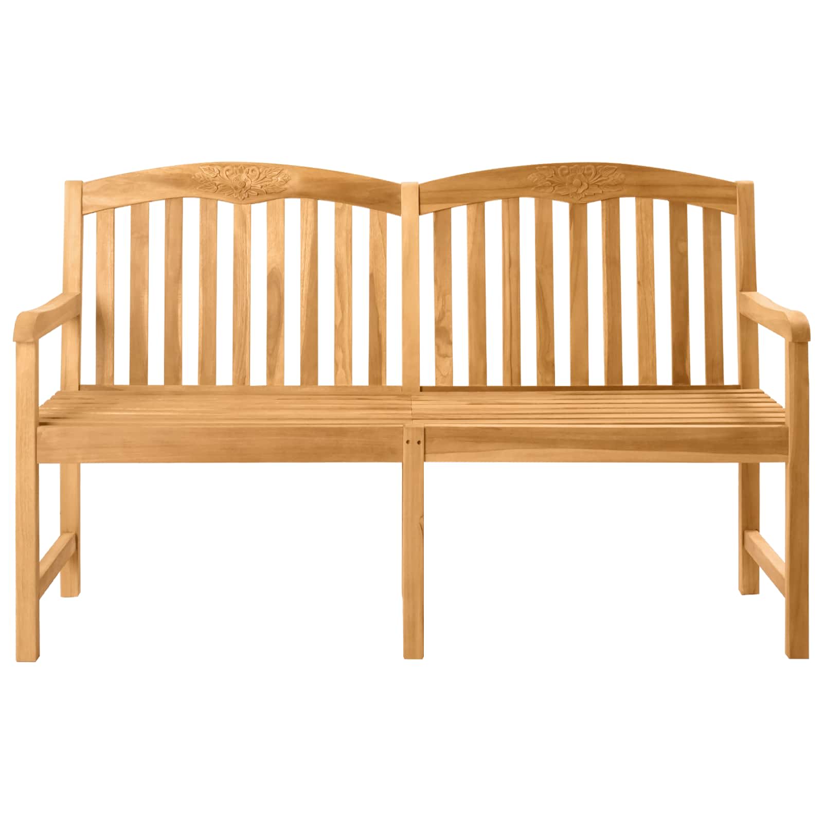 Handgefertigte Rosenbank 179,5 x 61 x 90 cm Massivholz Teak