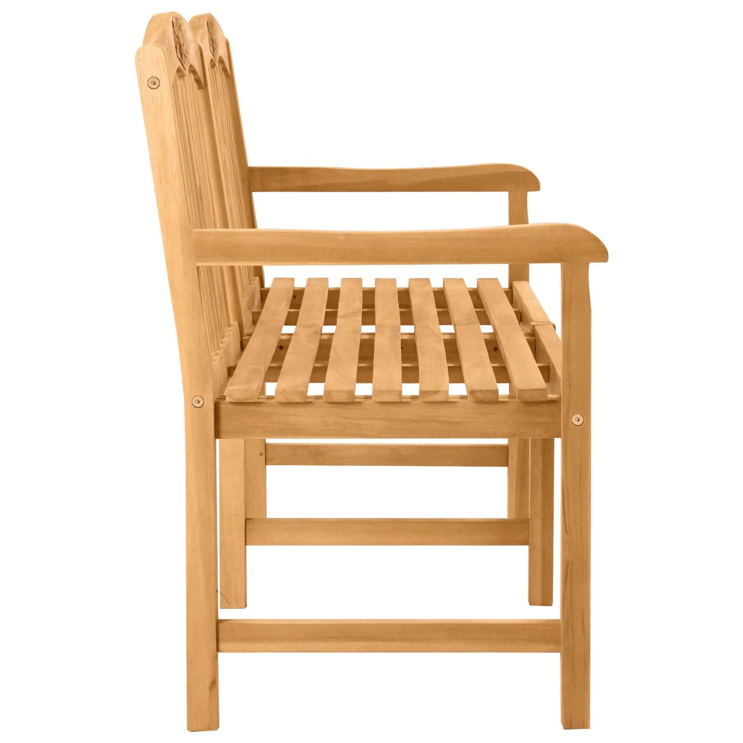 Handgefertigte Rosenbank 179,5 x 61 x 90 cm Massivholz Teak