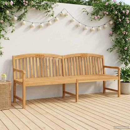 Handgefertigte Rosenbank 228 x 60 x 90 cm Massivholz Teak Natur