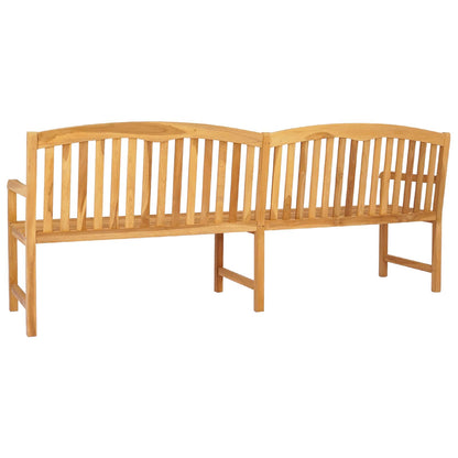 Handgefertigte Rosenbank 228 x 60 x 90 cm Massivholz Teak Natur