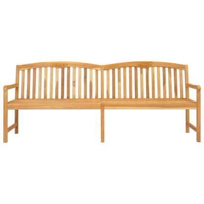 Handgefertigte Rosenbank 228 x 60 x 90 cm Massivholz Teak Natur