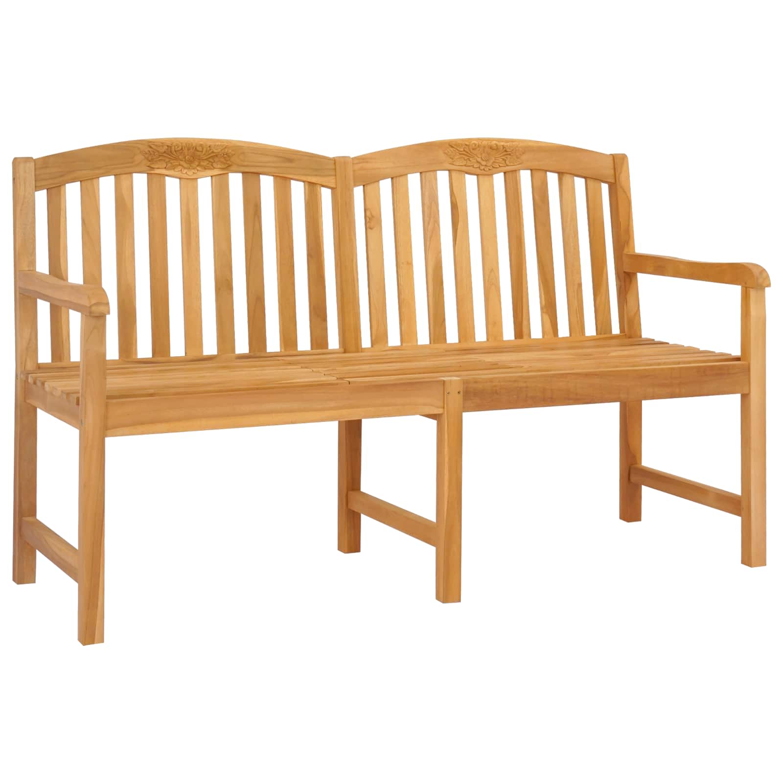 Handgefertigte Rosenbank 150,5 x 60 x 95 cm Massivholz Teak