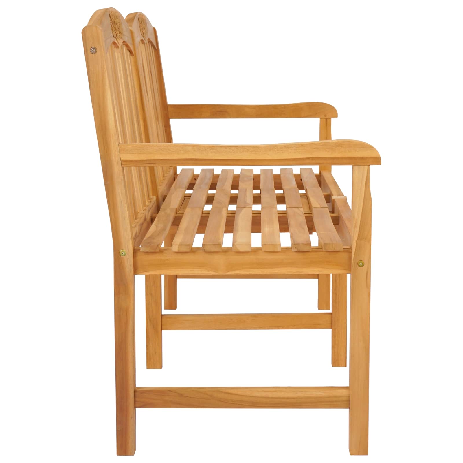 Handgefertigte Rosenbank 150,5 x 60 x 95 cm Massivholz Teak