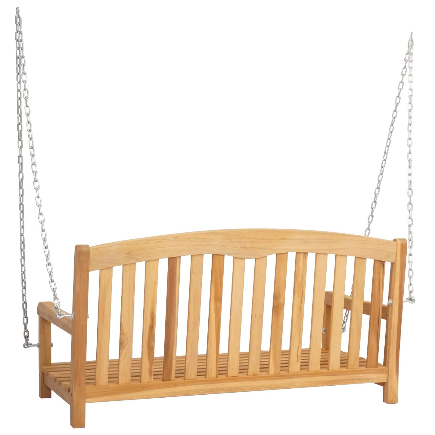 Schaukelbank 114 x 61 x 61,5 cm Massivholz Teak Natur