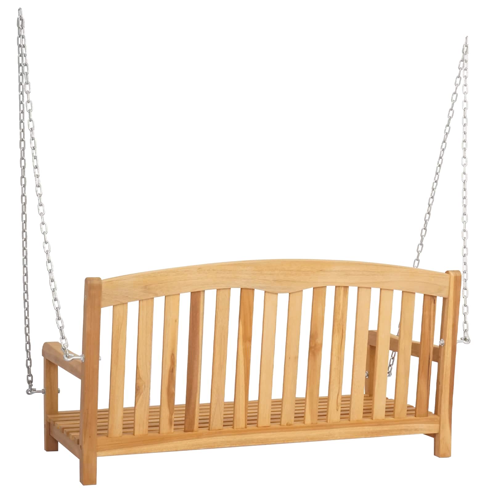 Schaukelbank 114 x 61 x 61,5 cm Massivholz Teak Natur
