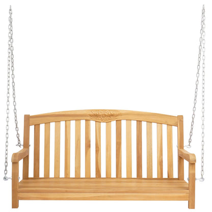 Schaukelbank Rose 114 x 61 x 61,5 cm Massivholz Teak Natur