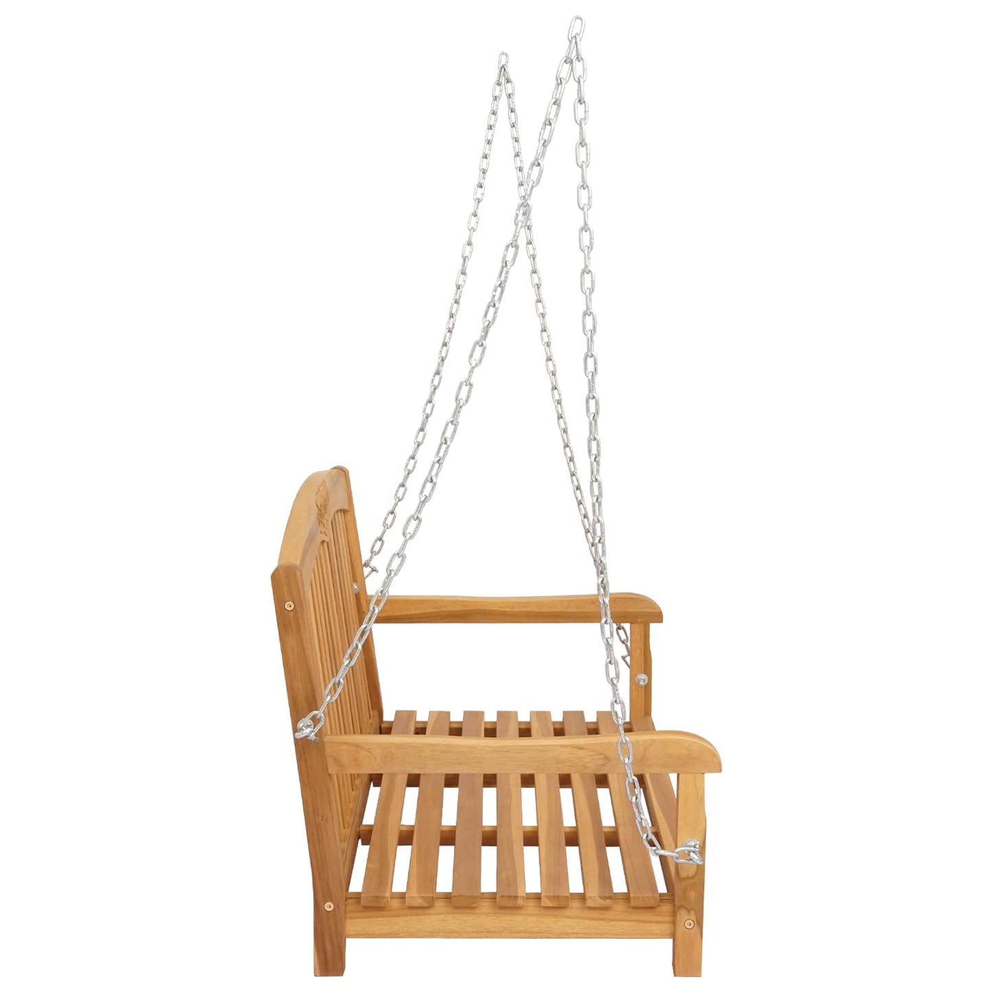 Schaukelbank 114 x 61 x 61,5 cm Massivholz Teak Natur
