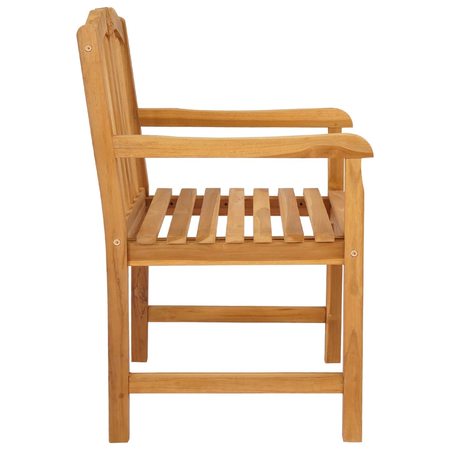 Handgeschnitzter Rosenstuhl 2 stk. Natur Massivholz Teak