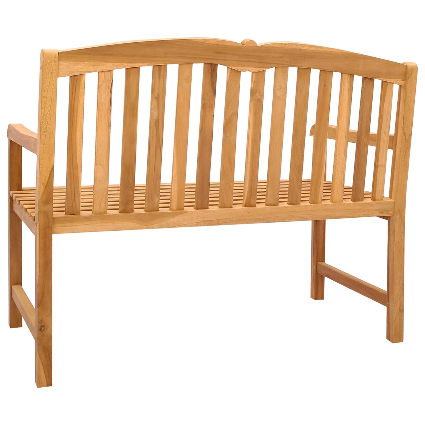 Handgefertigte Rosenbank 114 x 60 x 95 cm Massivholz Teak Natur