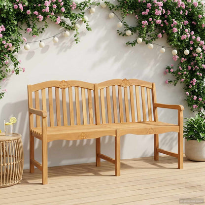 Handgeschnitzte Muschel-Bank 150 x 60,5 x 95 cm Massivholz Teak