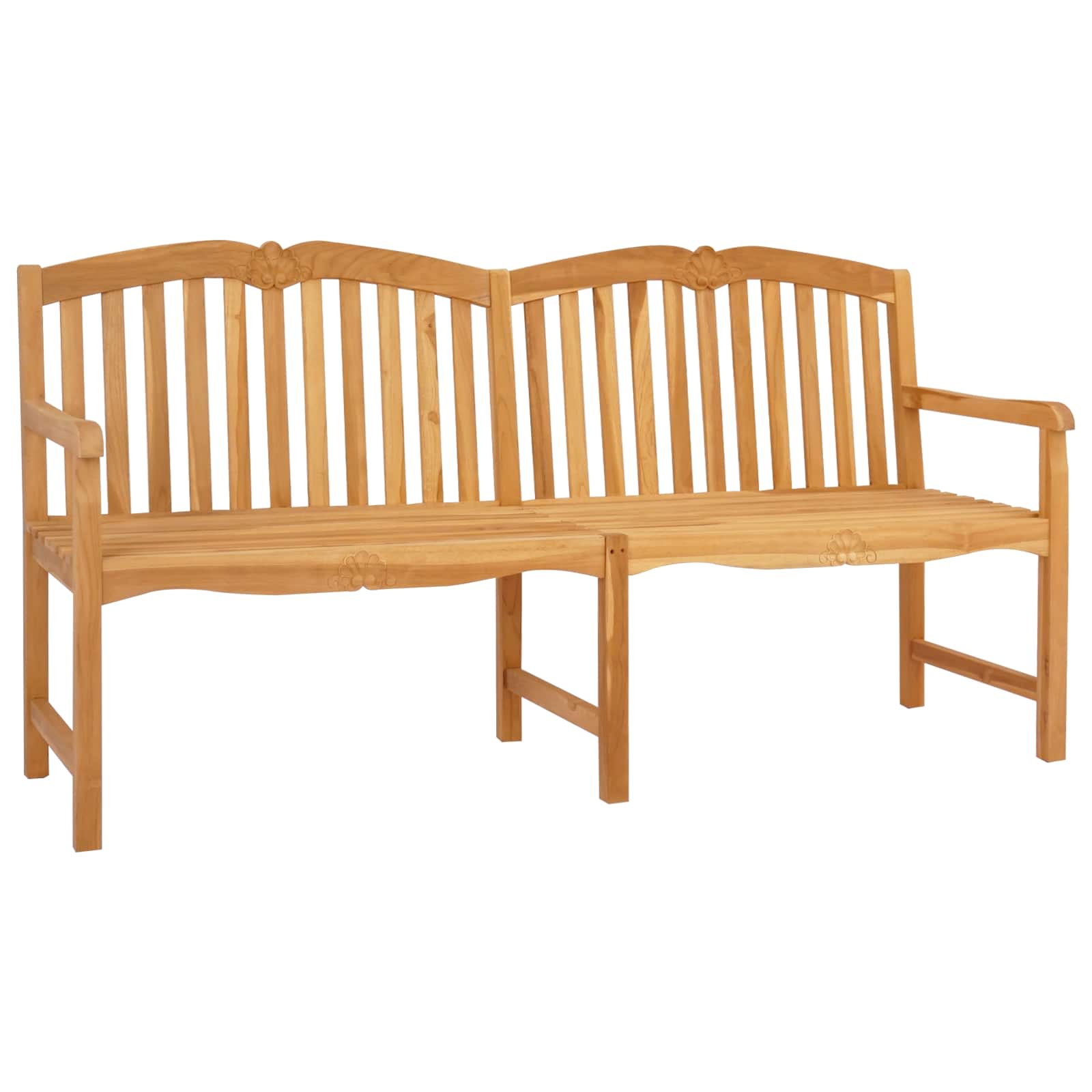 Handgefertigte Rosenbank 180,5 x 60 x 96 cm Massivholz Teak
