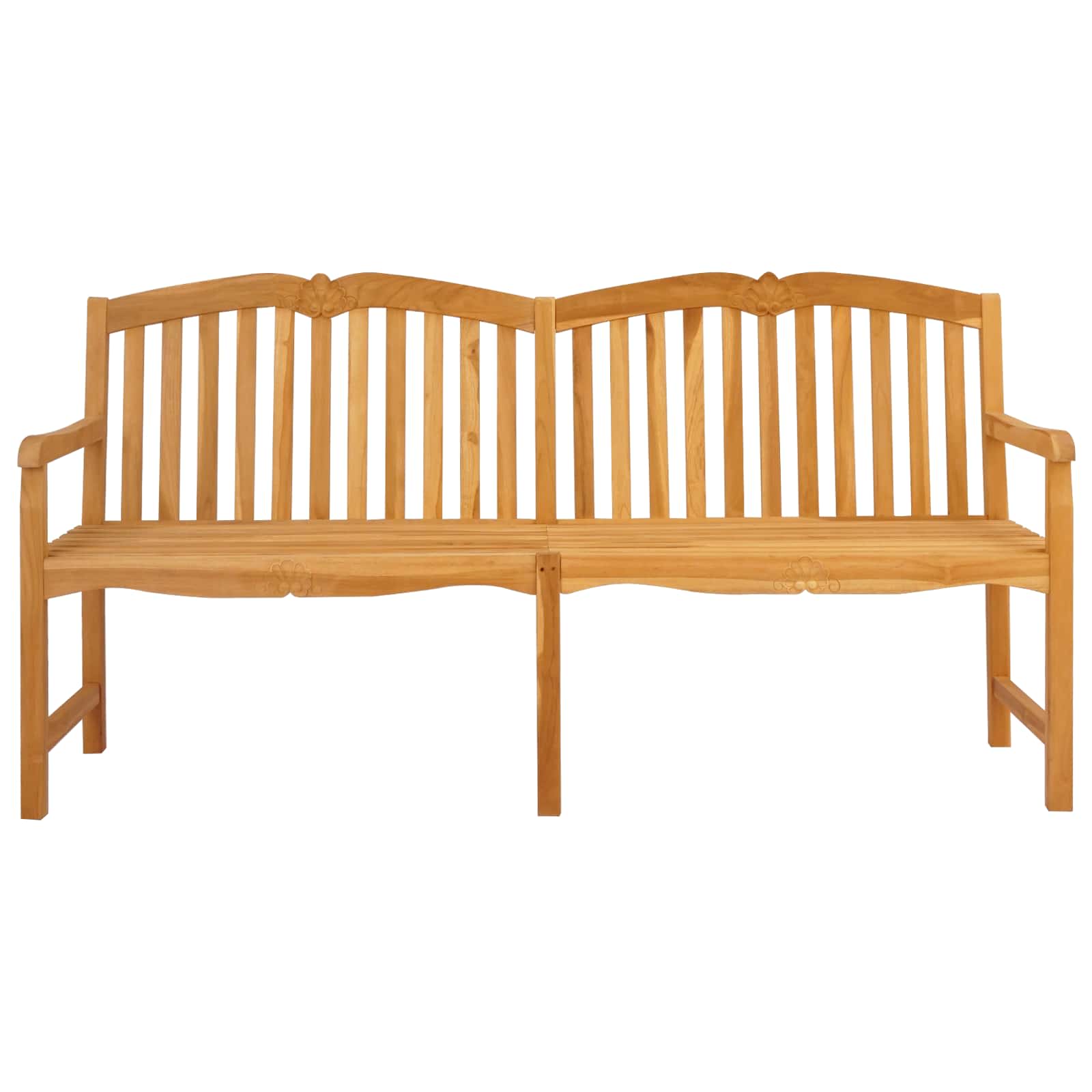 Handgefertigte Rosenbank 180,5 x 60 x 96 cm Massivholz Teak