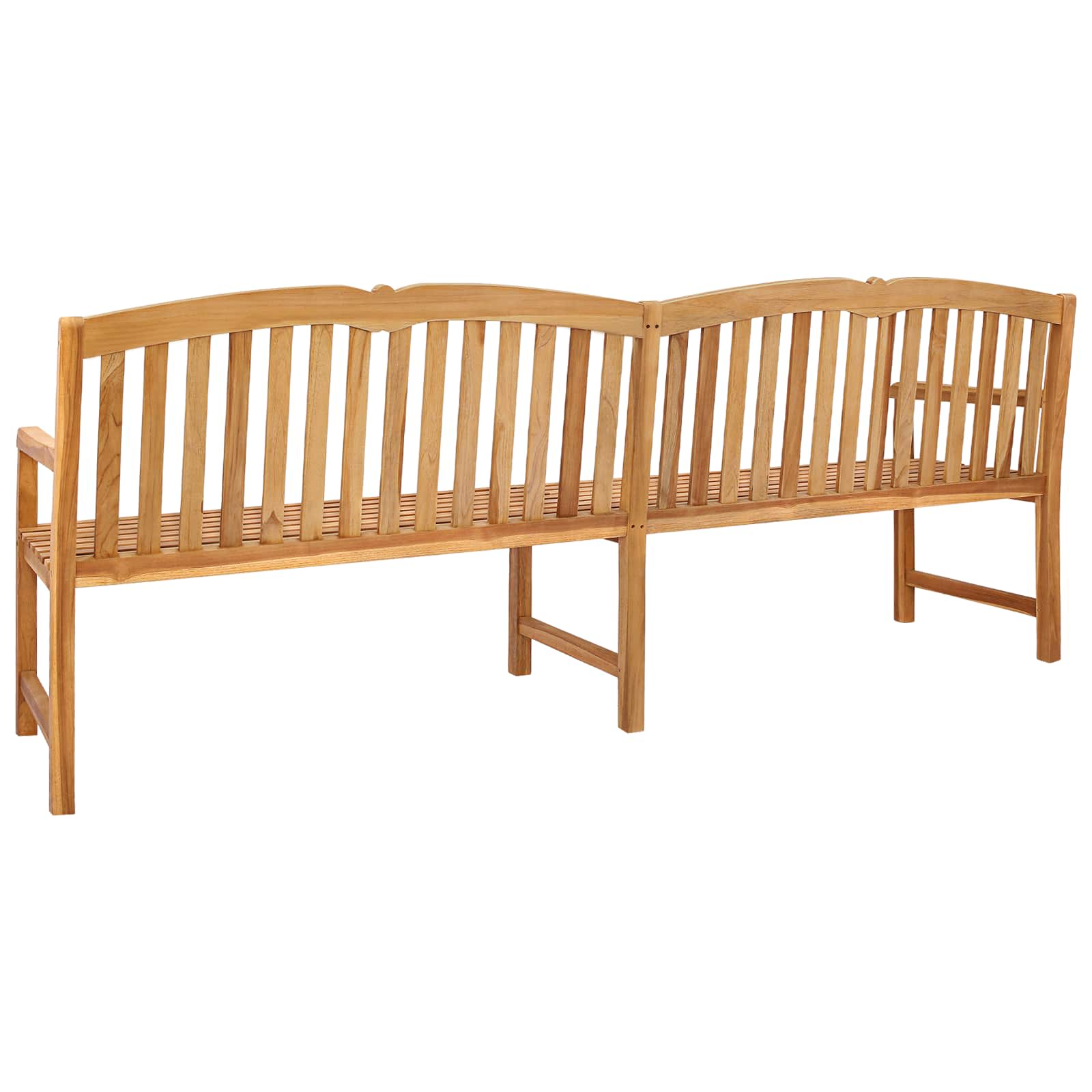 Handgefertigte Rosenbank 228 x 61 x 94,5 cm Massivholz Teak