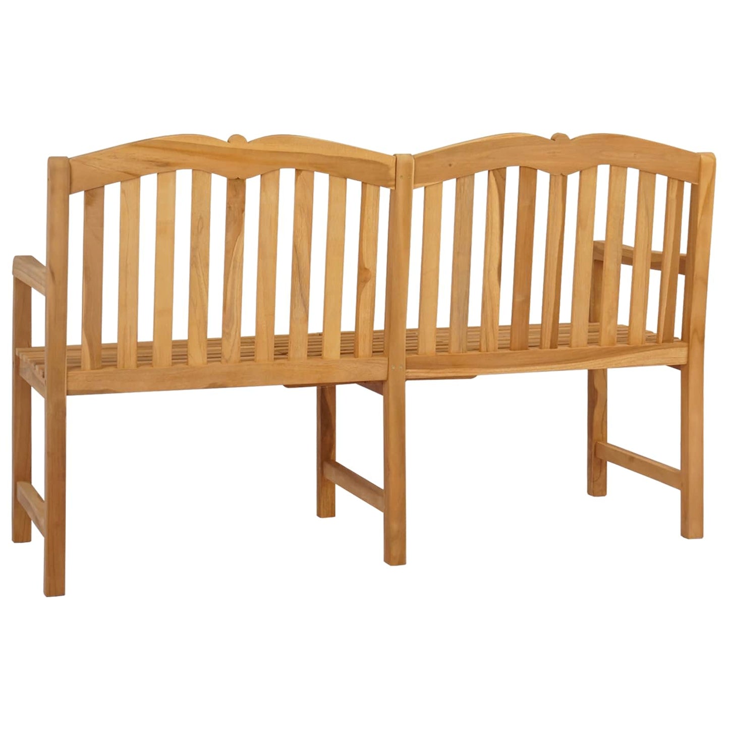 Handgefertigte Rosenbank 155 x 60 x 94 cm Massivholz Teak Natur