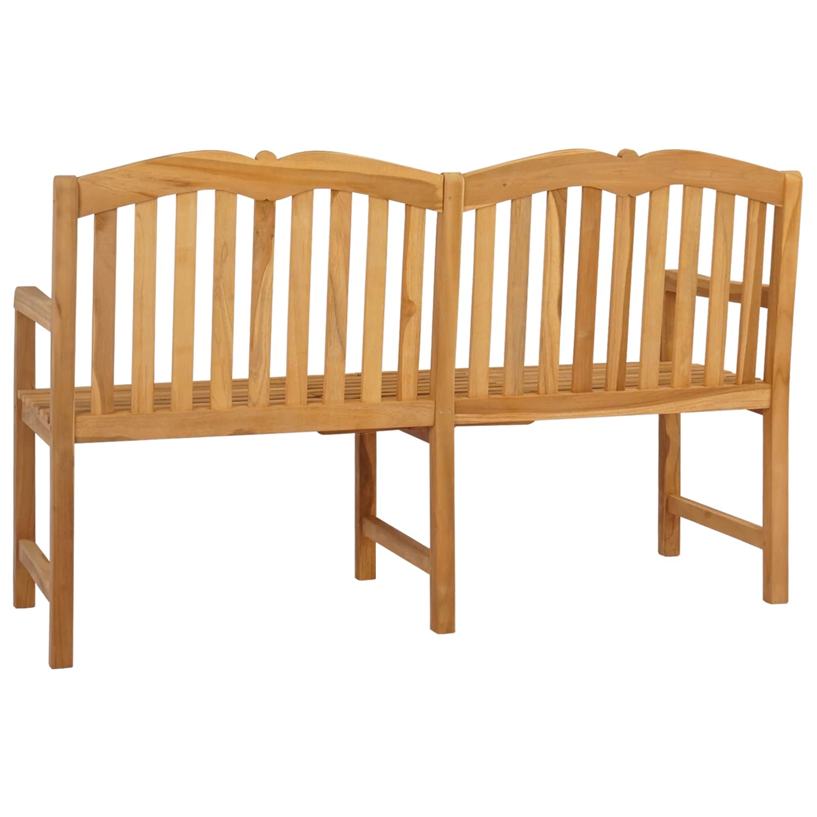 Handgefertigte Rosenbank 155 x 60 x 94 cm Massivholz Teak Natur